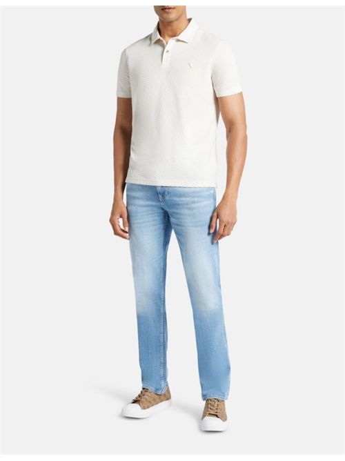 Polo da uomo beige GUESS | M5RP01KCLQ2/G9L9